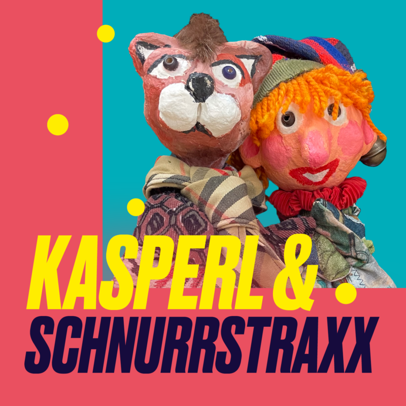 Kasperl mit seinem Freund Schnurrstarxx, dem Kater